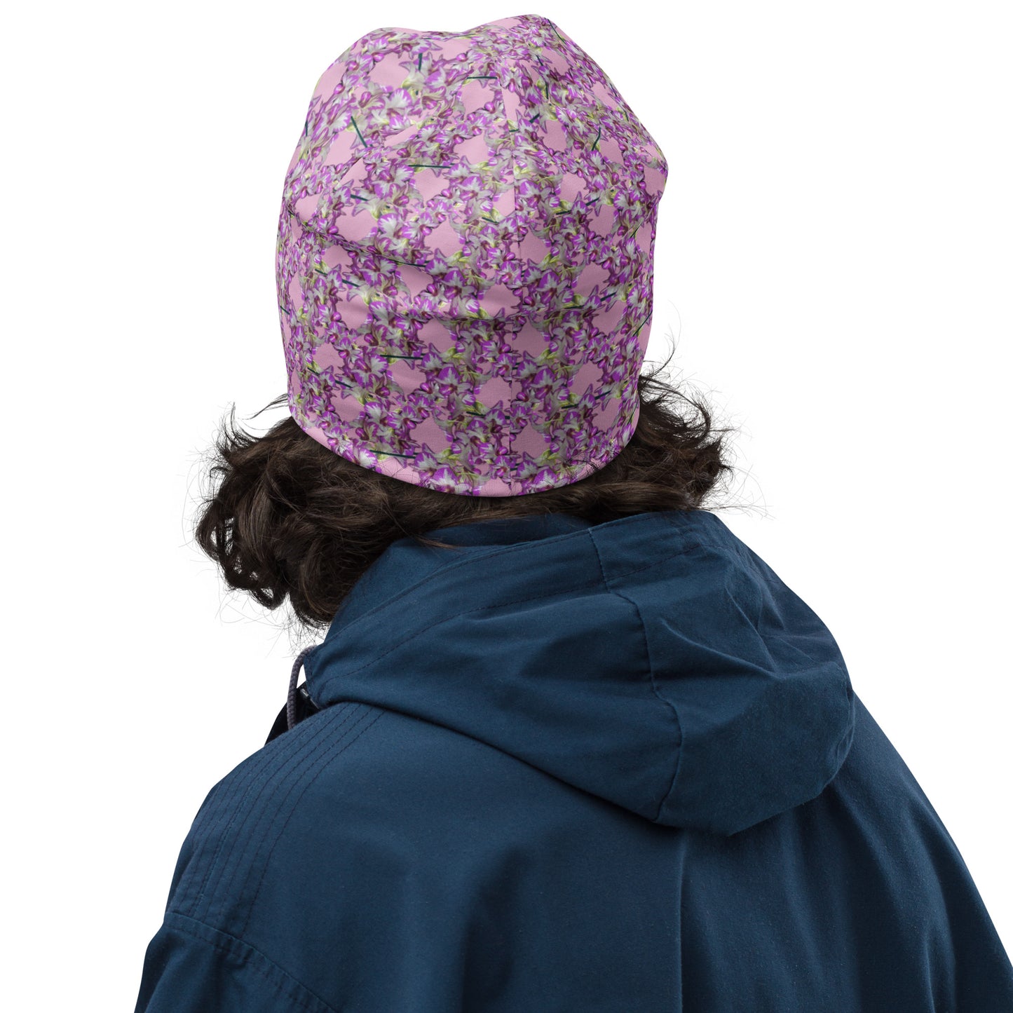 Pink Pink Flowermail Beanie