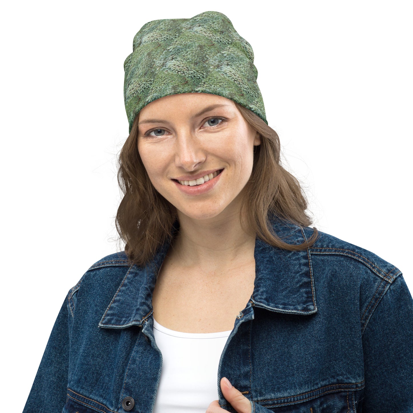 Leafy Print Beanie