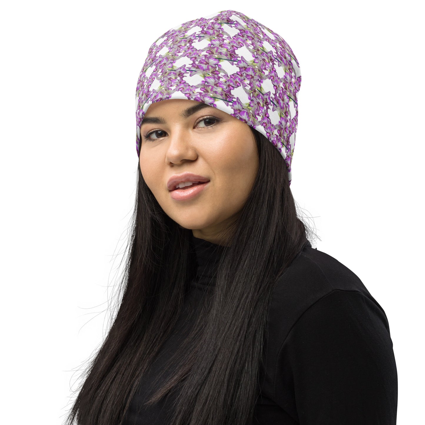 Pink Flowermail Beanie