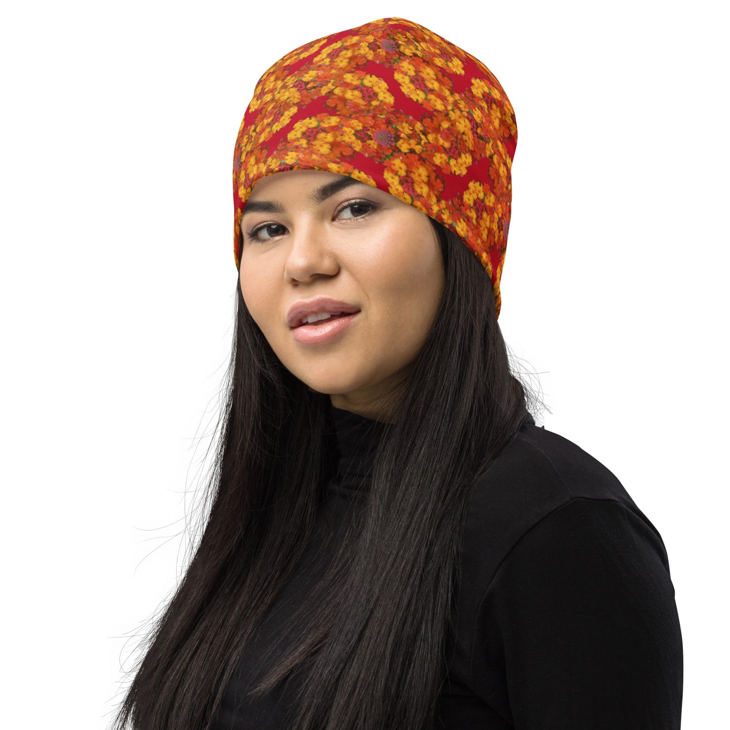 Red Dragonflower Beanie