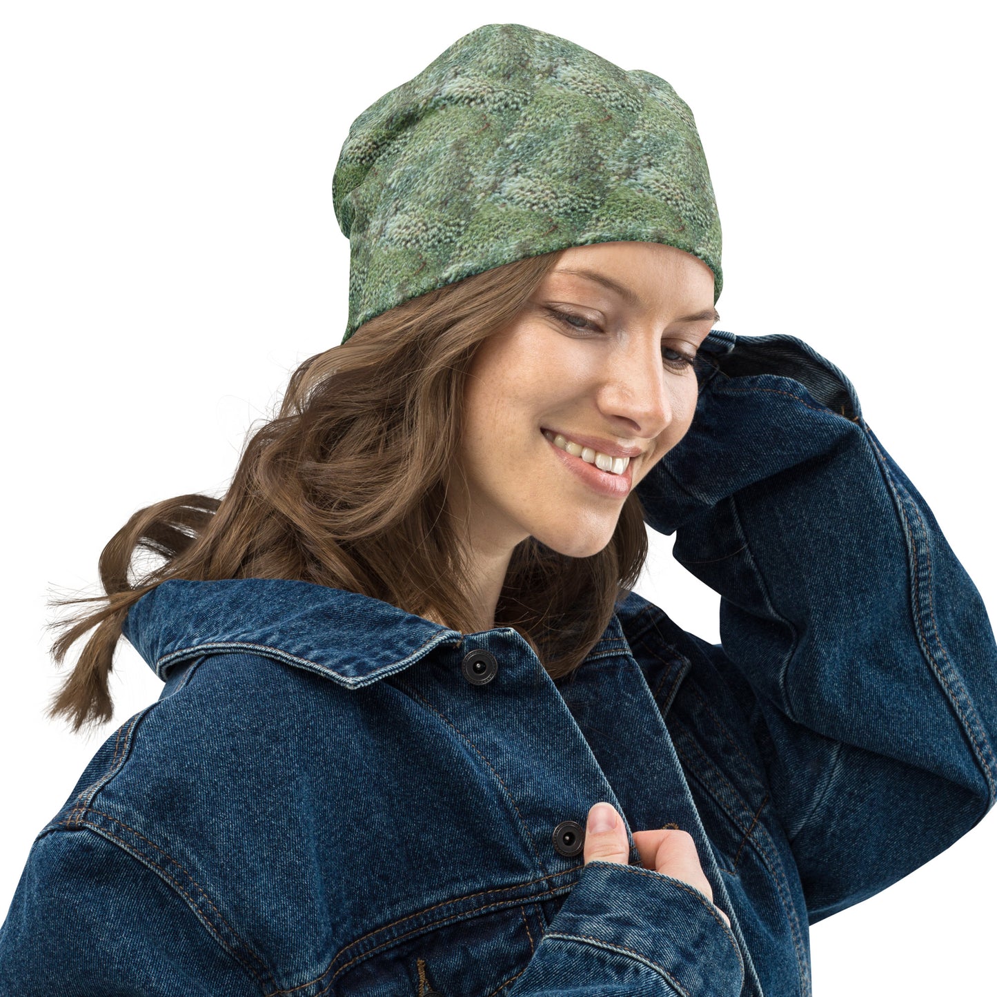 Leafy Print Beanie