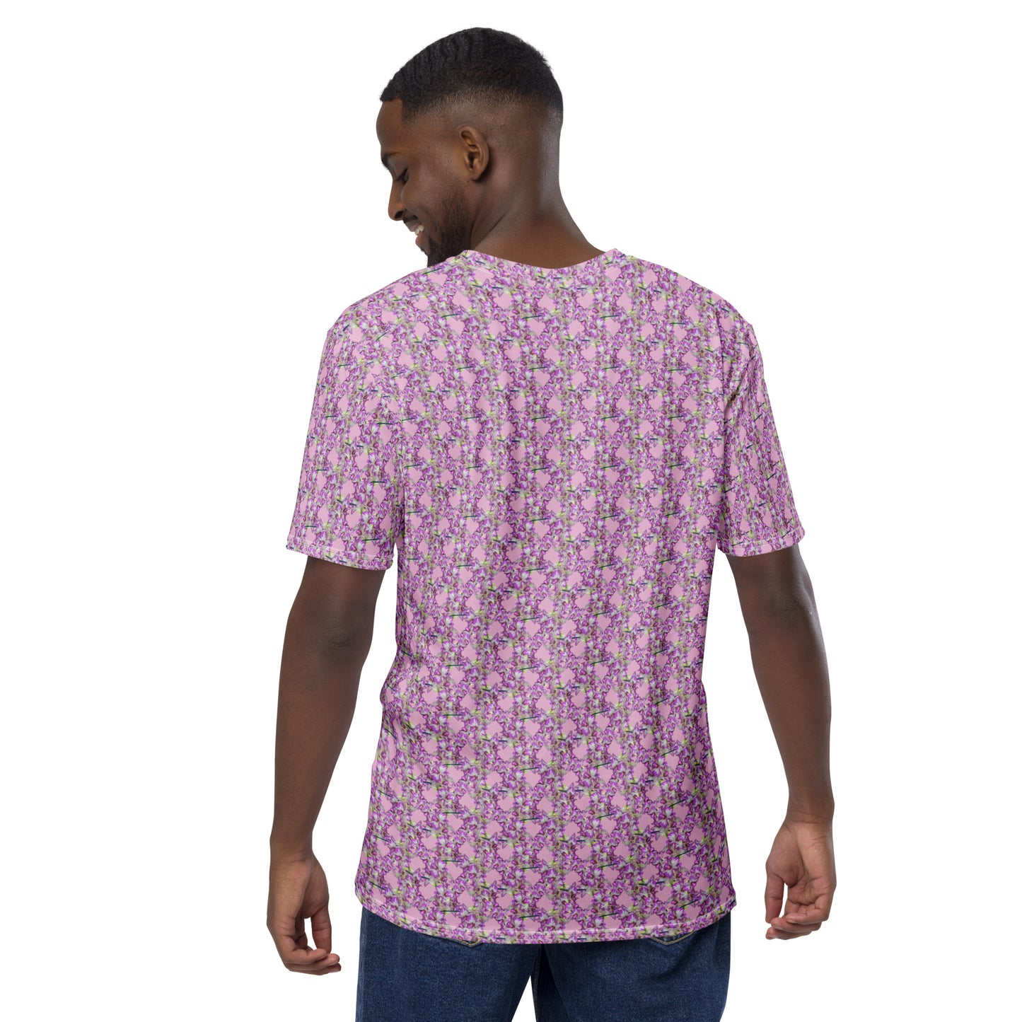 Men Pink Pink Flowermail Tee