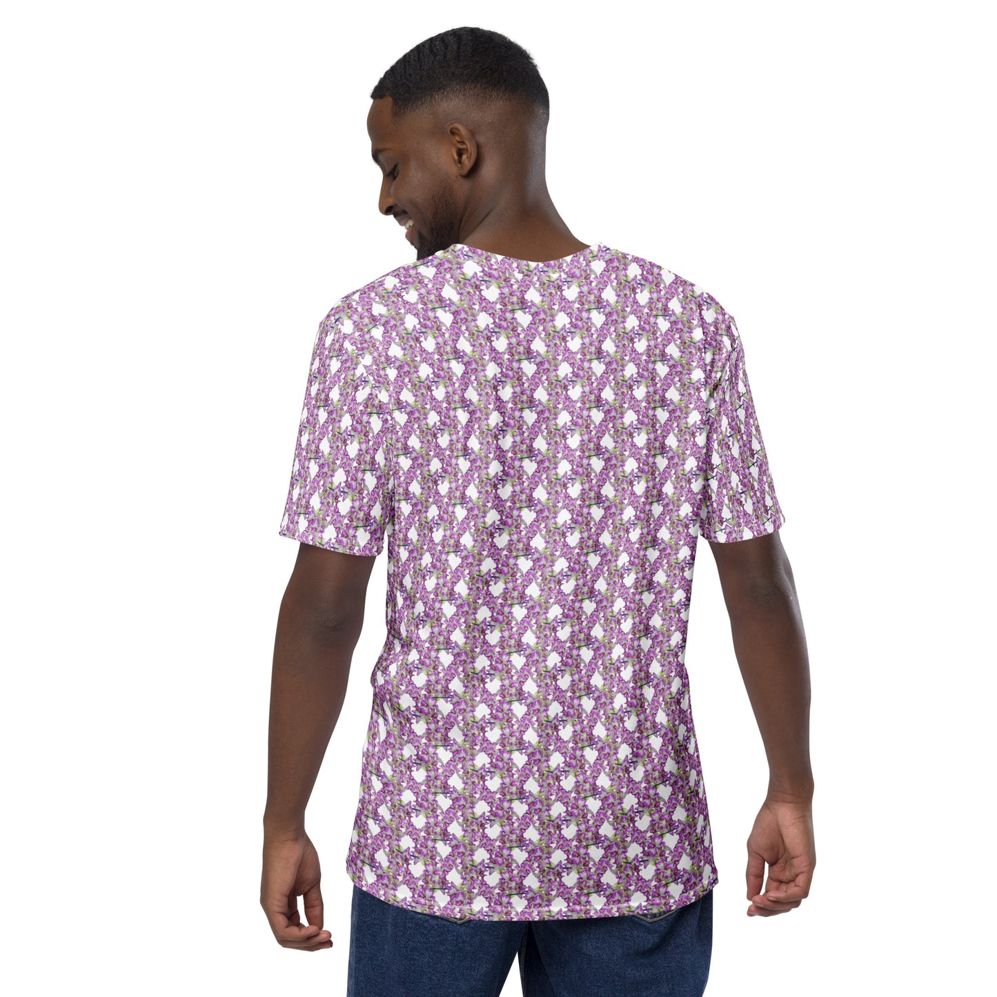 Men Pink Flowermail Tee