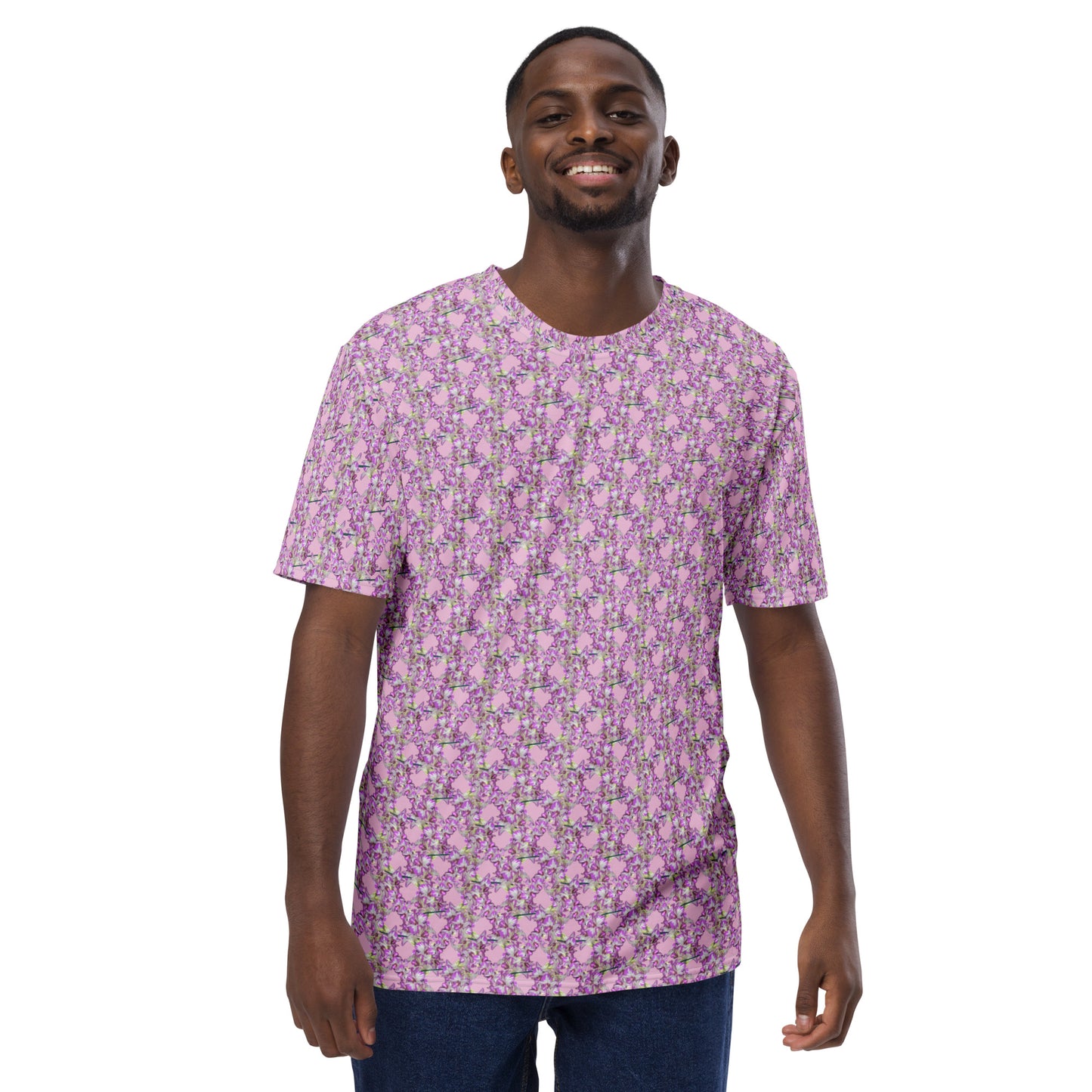 Men Pink Pink Flowermail Tee