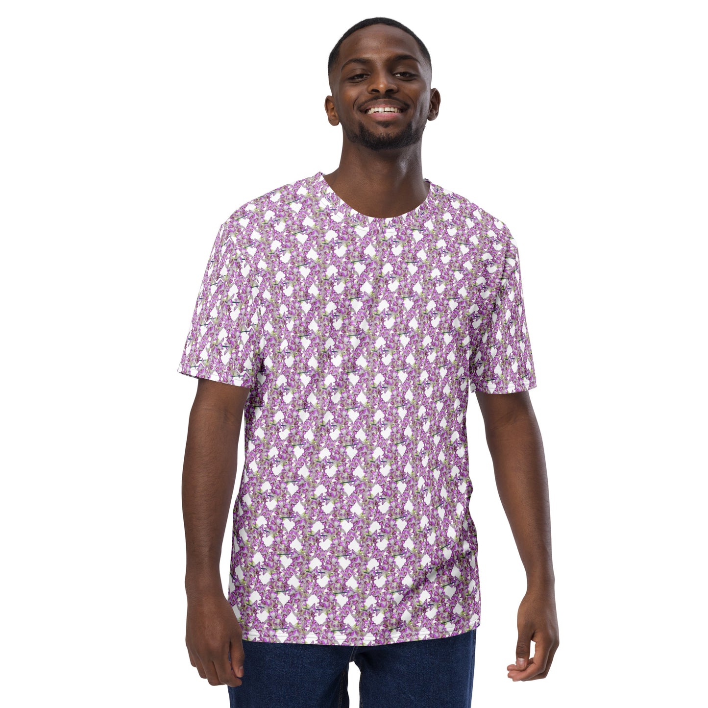 Men Pink Flowermail Tee