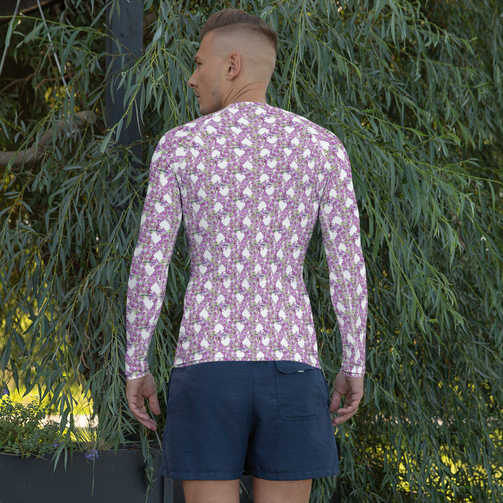 Men Pink Flowermail Rashie