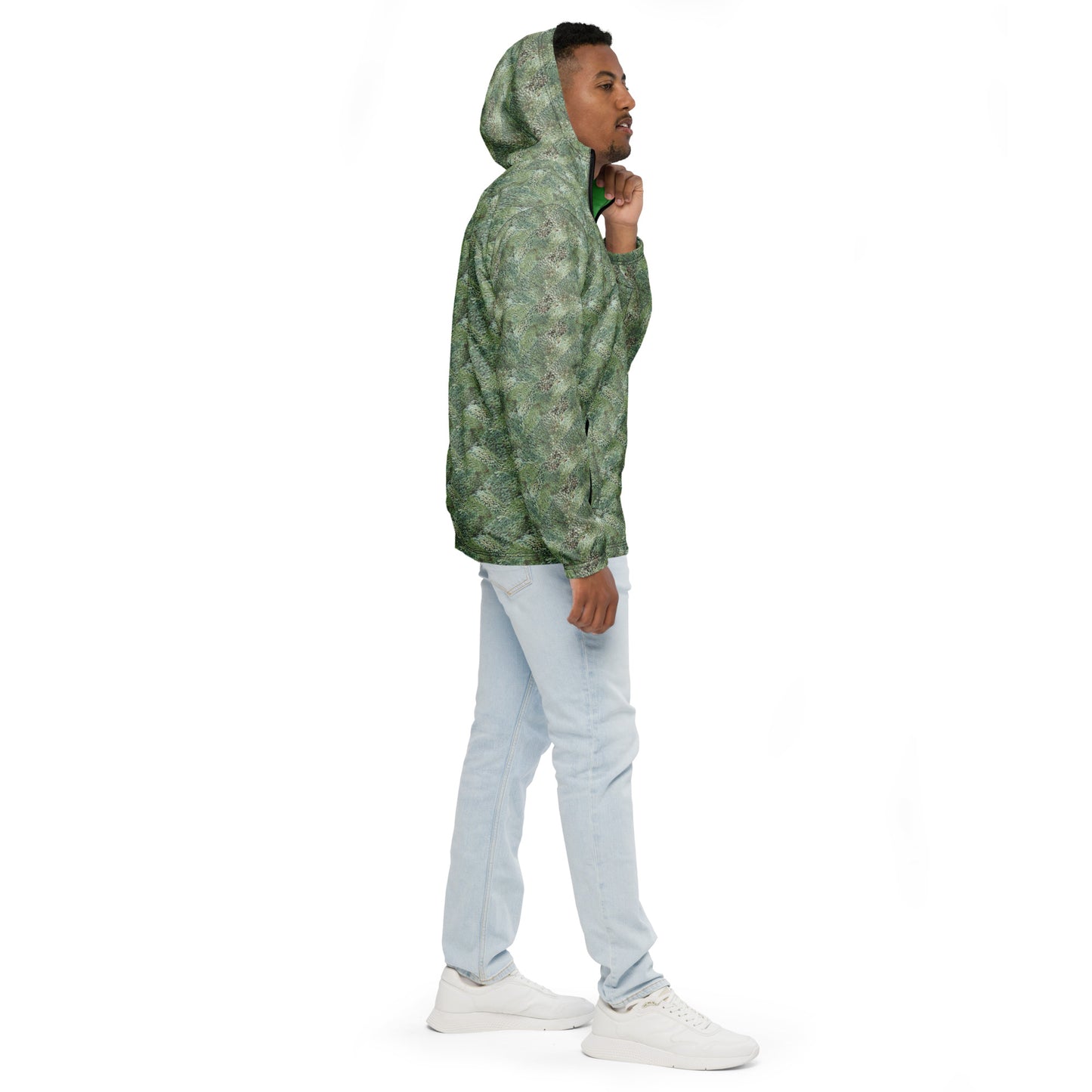 Men Leafy Print Light Jacket