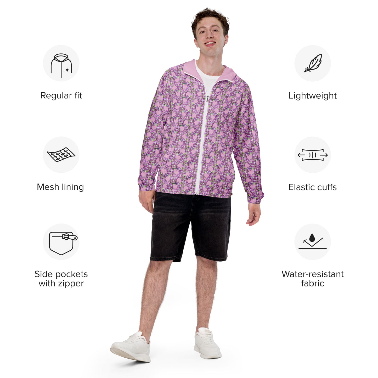 Pink Pink Flowermail Light Jacket