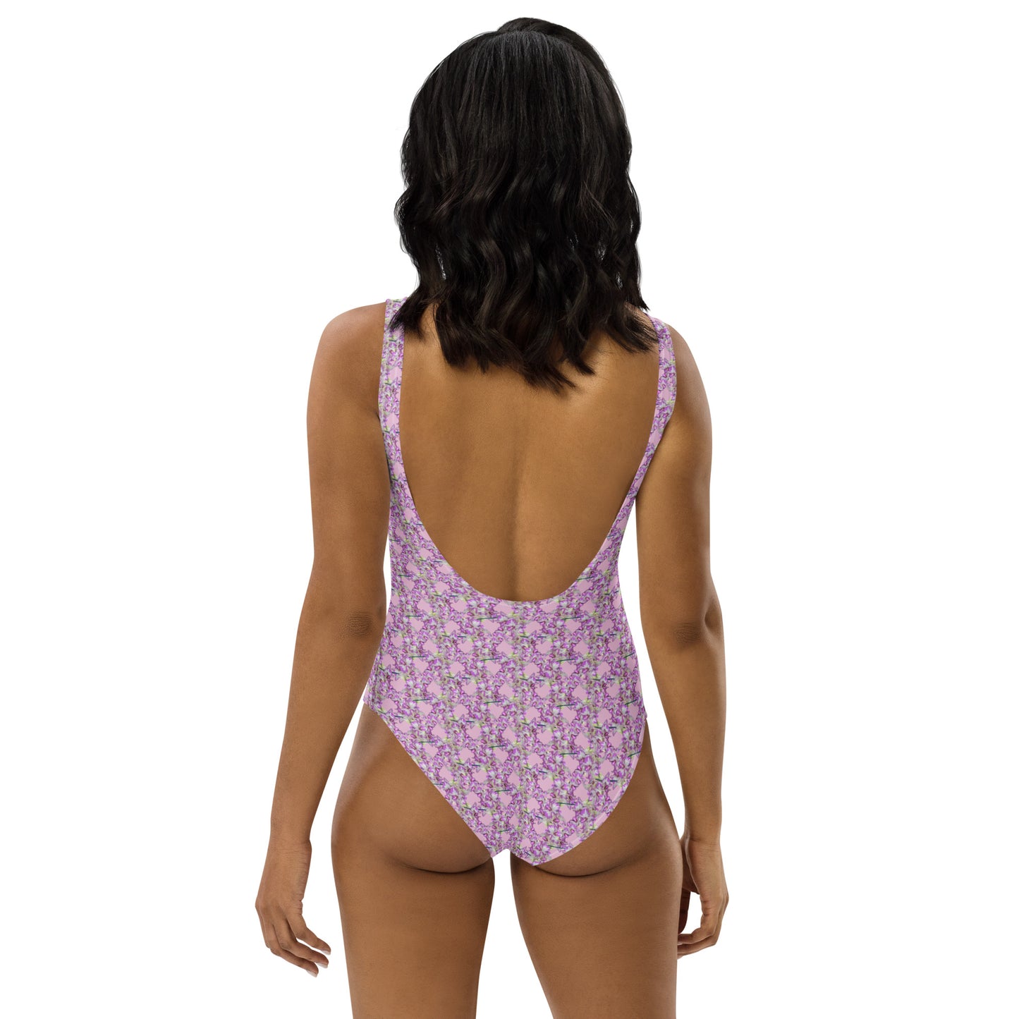 Pink Pink Flowermail One-Piece Swimsuit