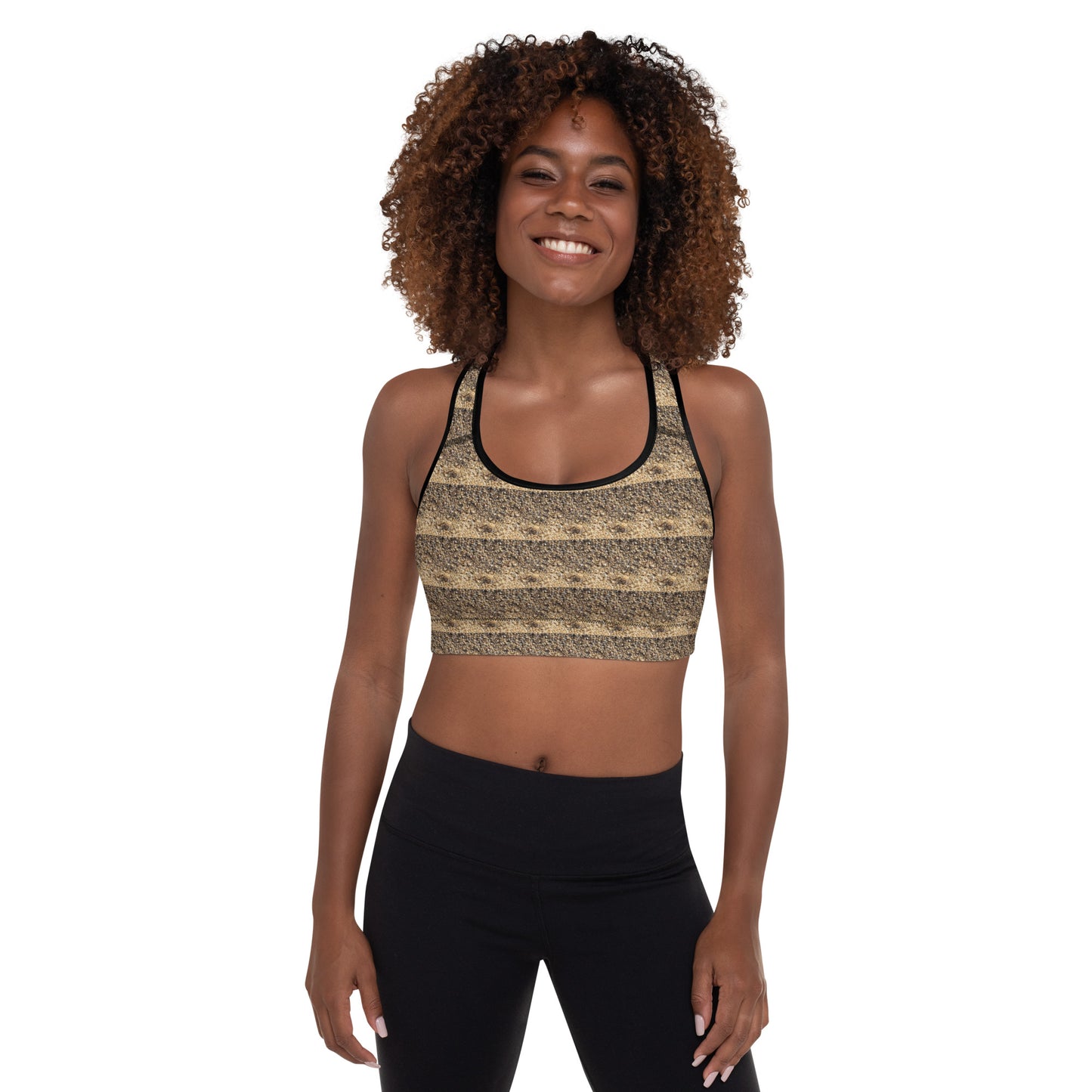 Sandy Print Padded Sports Bra