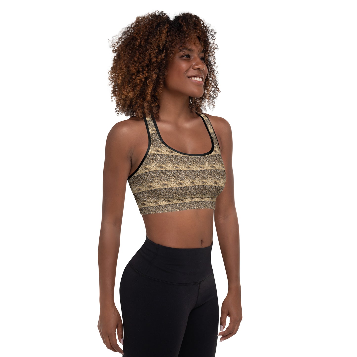 Sandy Print Padded Sports Bra
