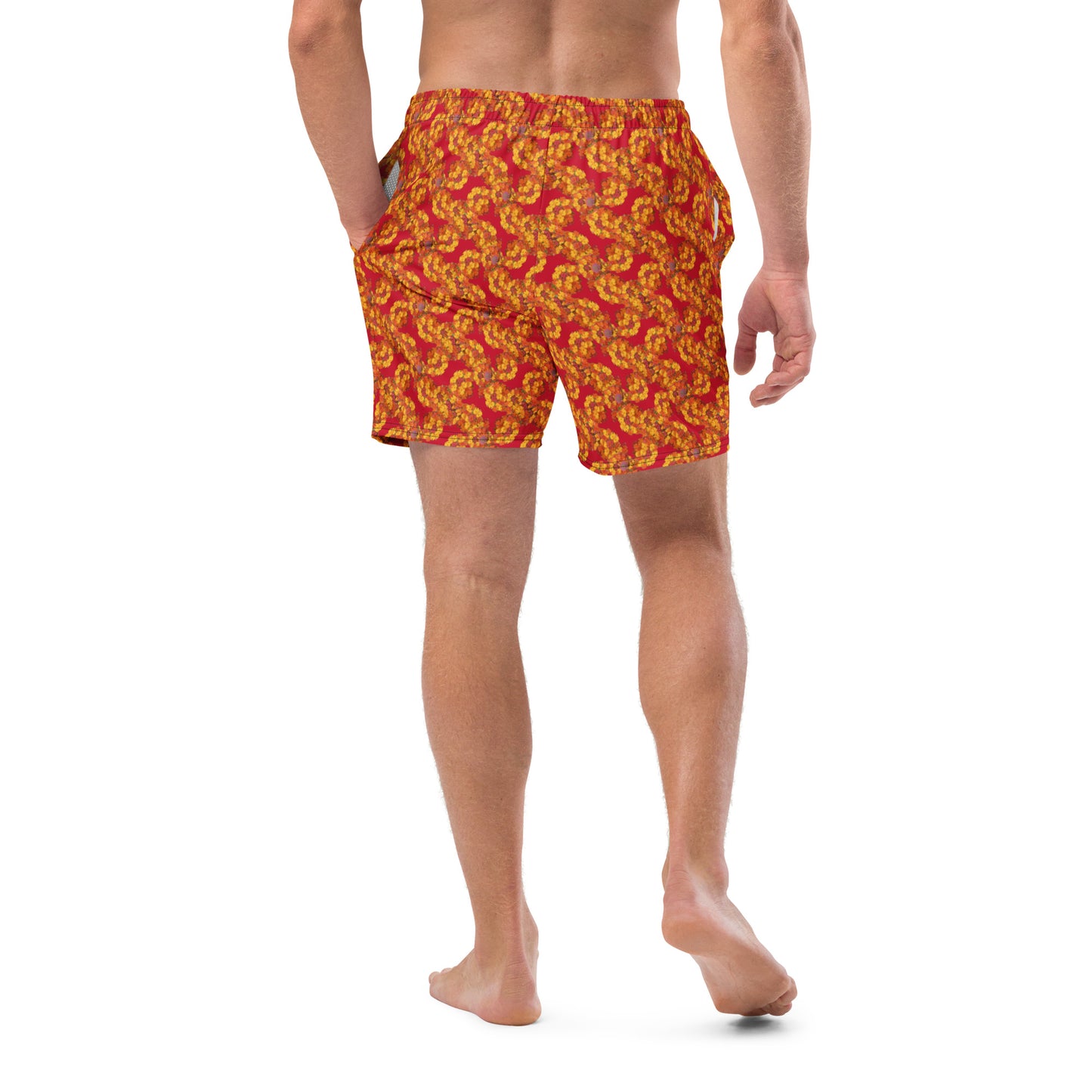Red Dragonflower Swim Trunks