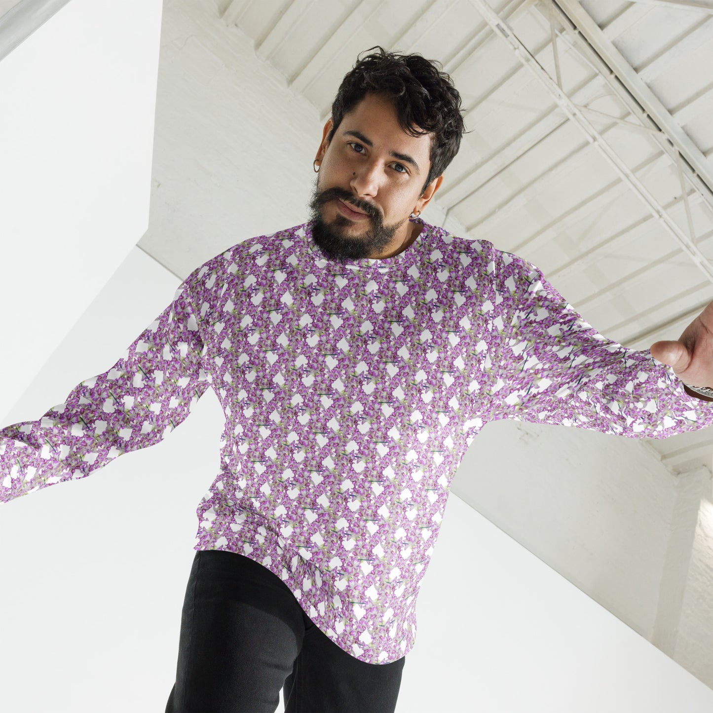 Unisex Pink Flowermail Sweatshirt V1