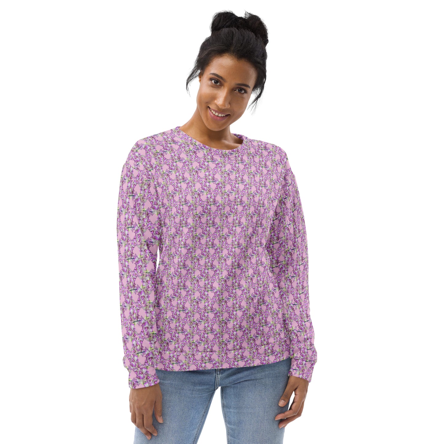 Unisex Pink Pink Flowermail Sweatshirt V2