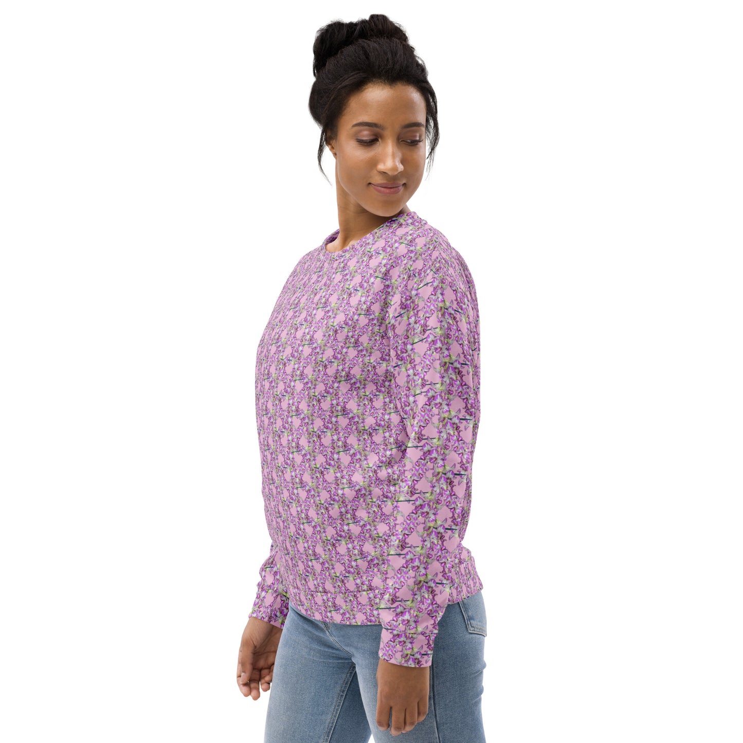Unisex Pink Pink Flowermail Sweatshirt V2
