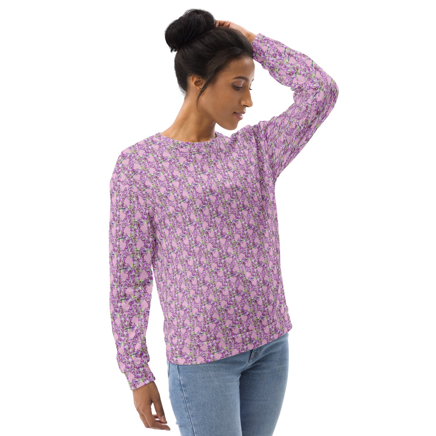 Unisex Pink Pink Flowermail Sweatshirt V2