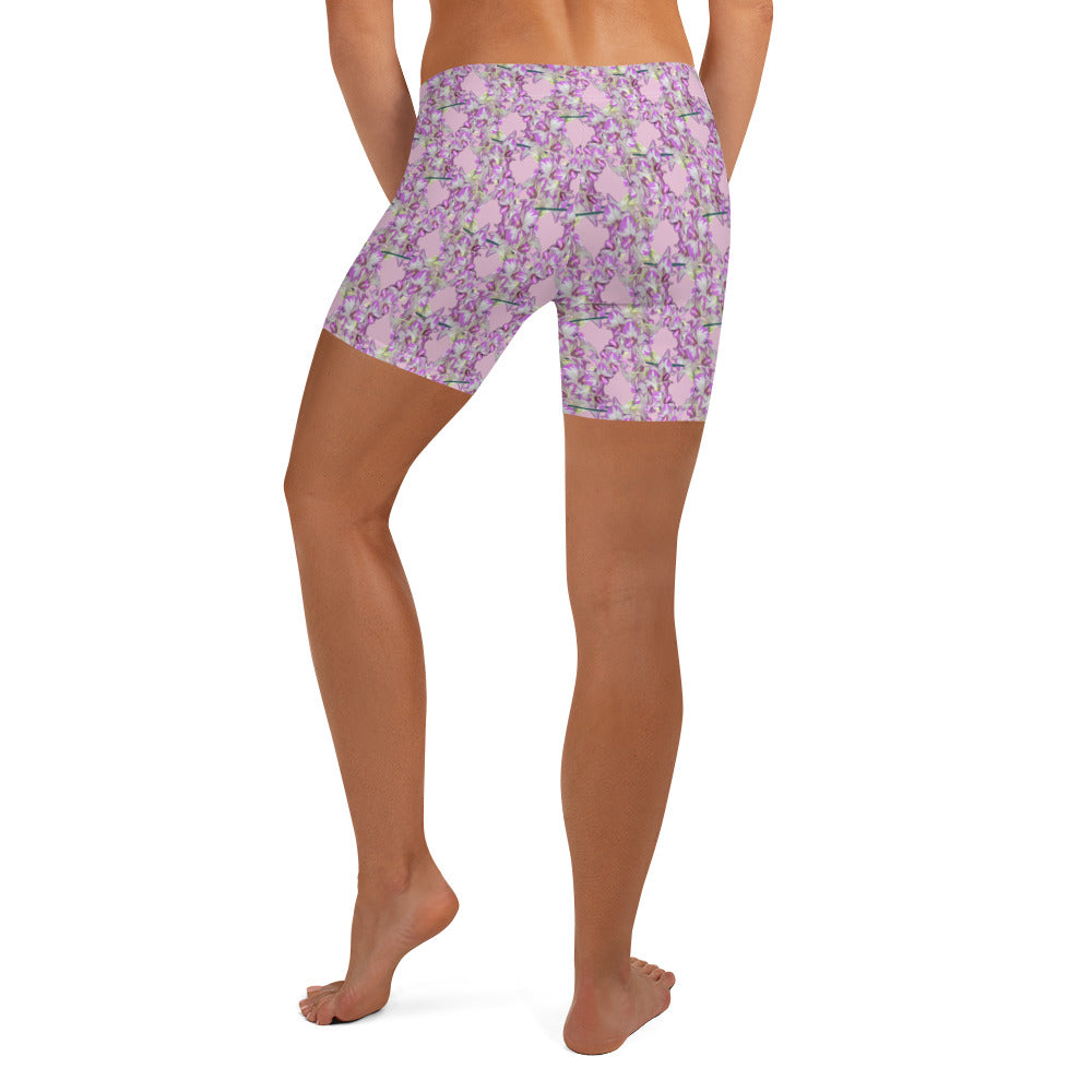 Pink Pink Flowermail Shorts
