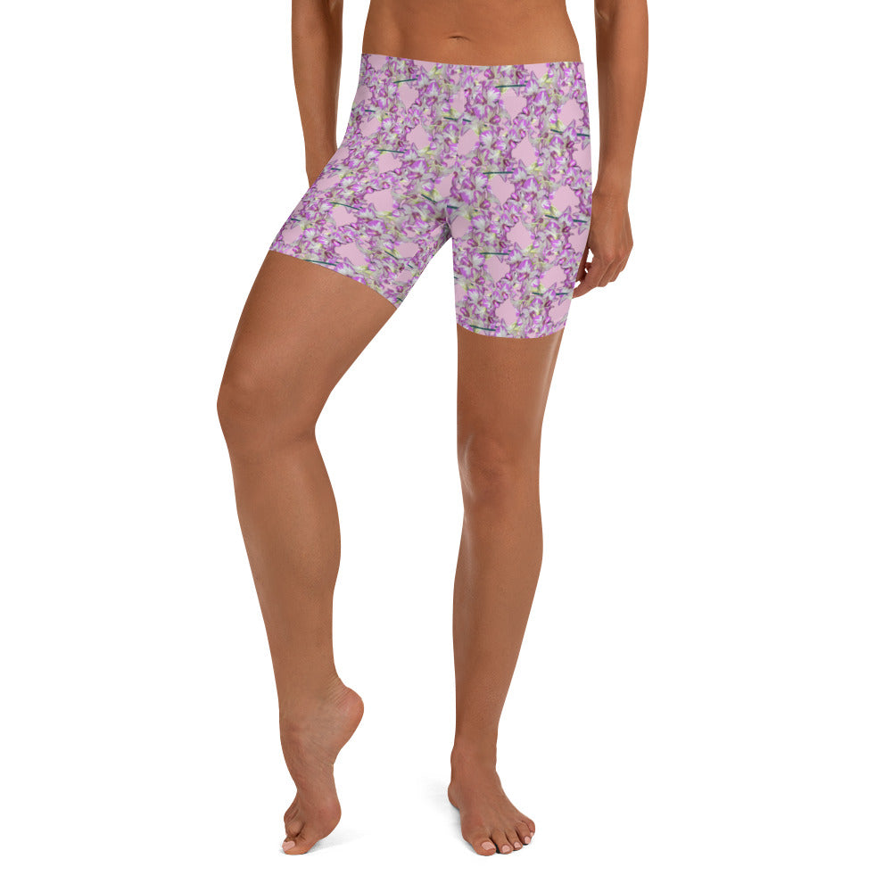 Pink Pink Flowermail Shorts