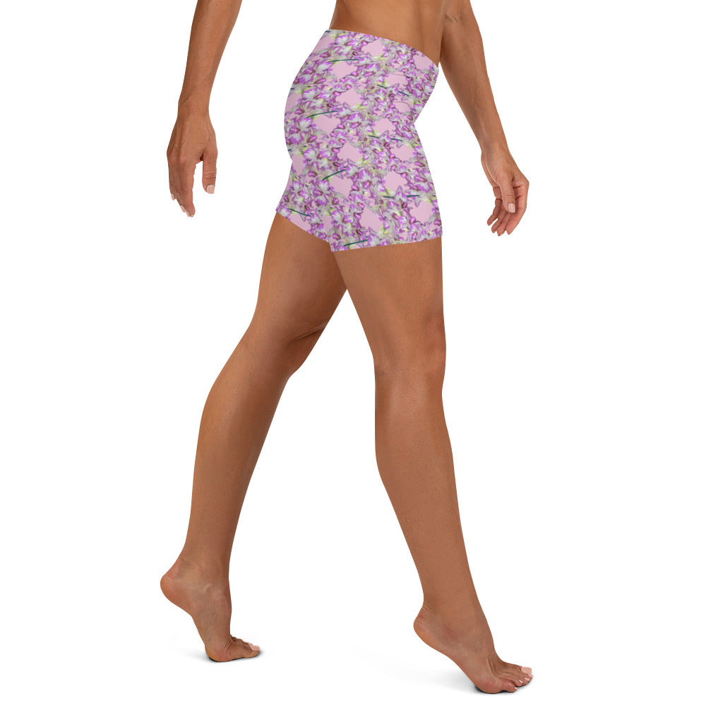 Pink Pink Flowermail Shorts