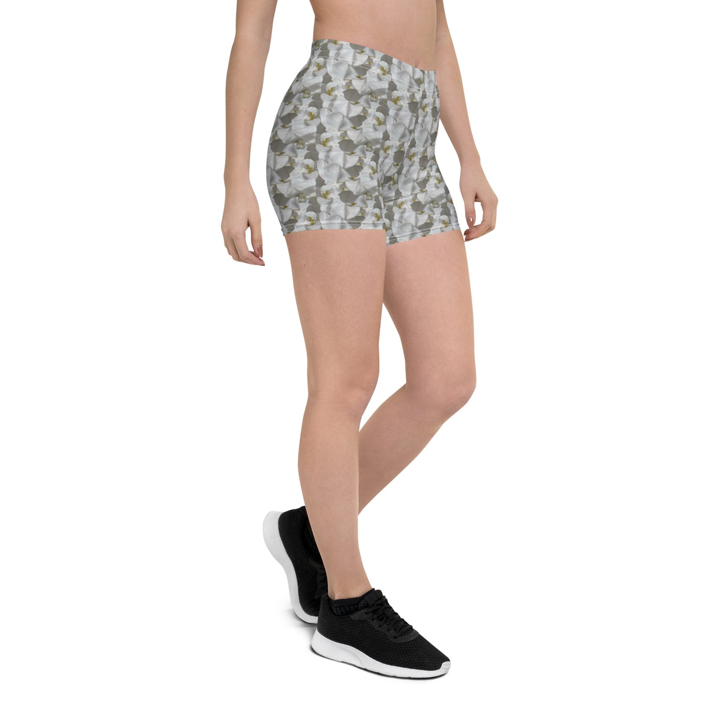 White Flowerprint Shorts