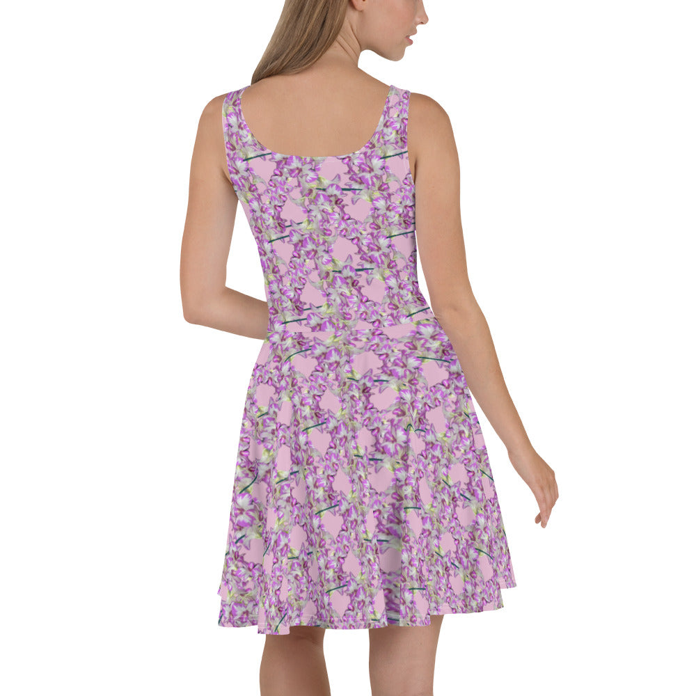 Pink Pink Flowermail Skater Dress V1
