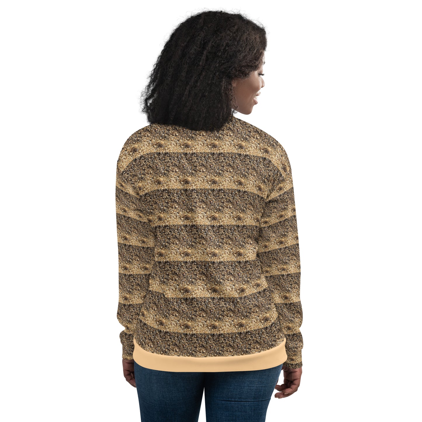 Unisex Sandy Print Bomber Jacket