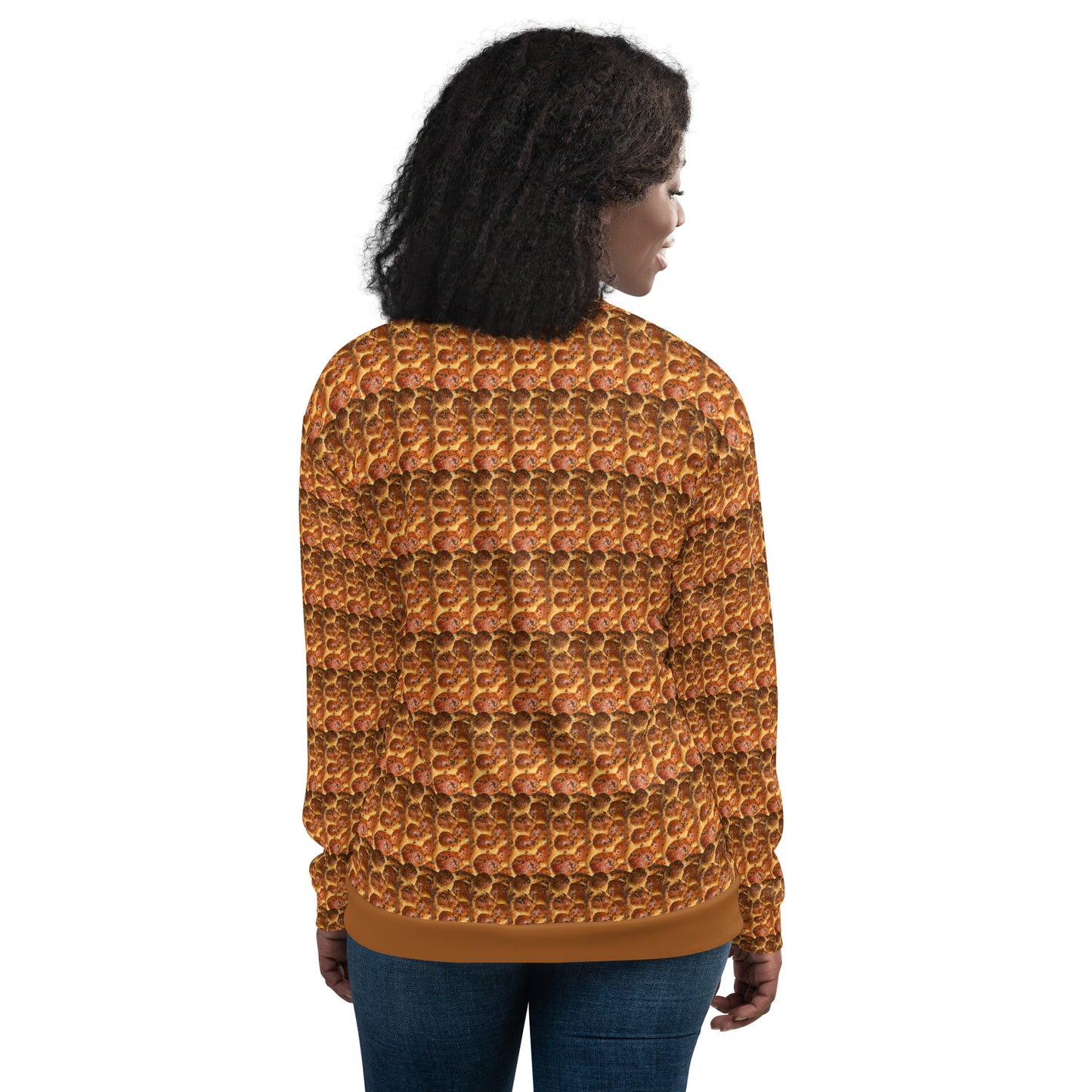 Unisex Breadprint Bomber Jacket