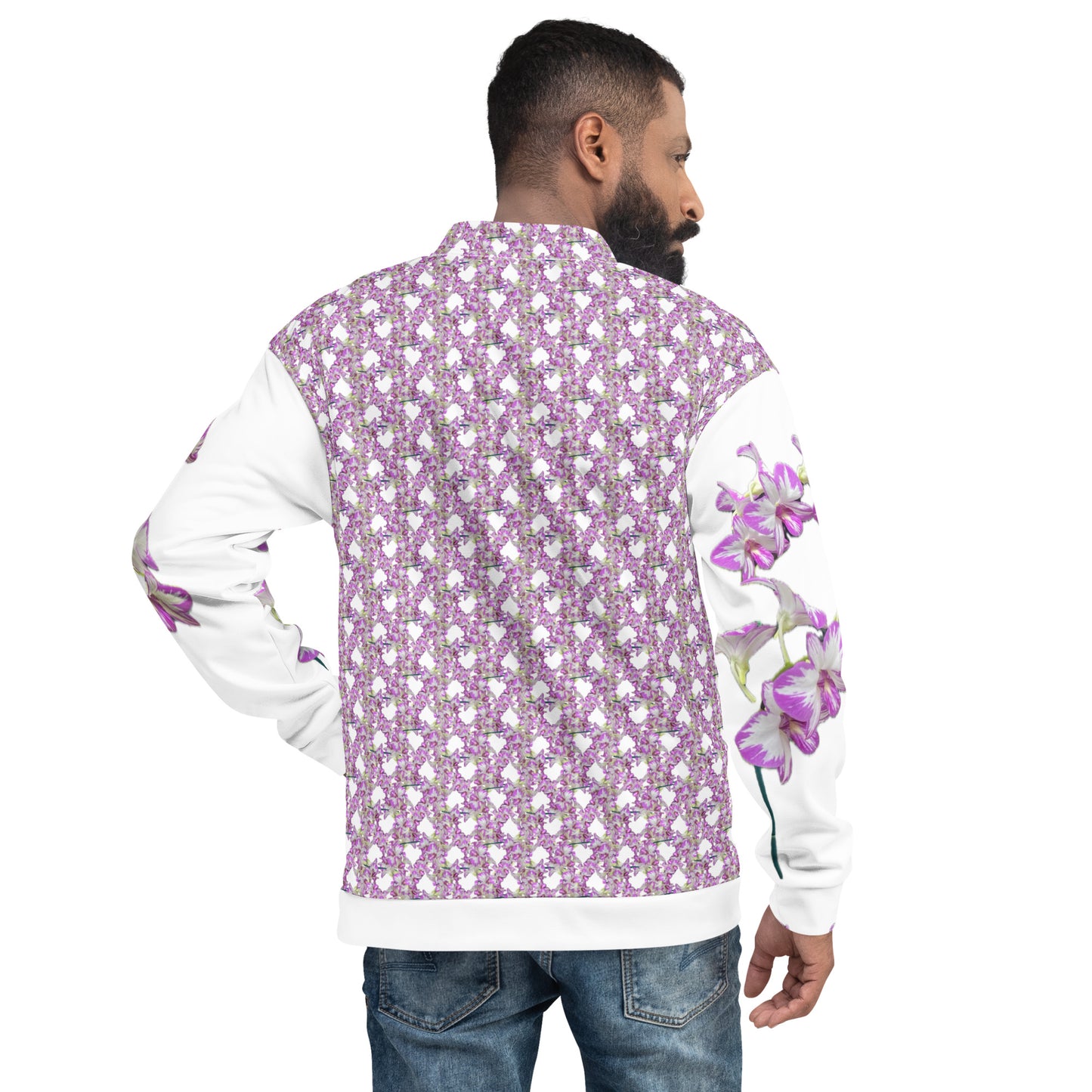 Unisex Pink Flowermail Bomber Jacket V2