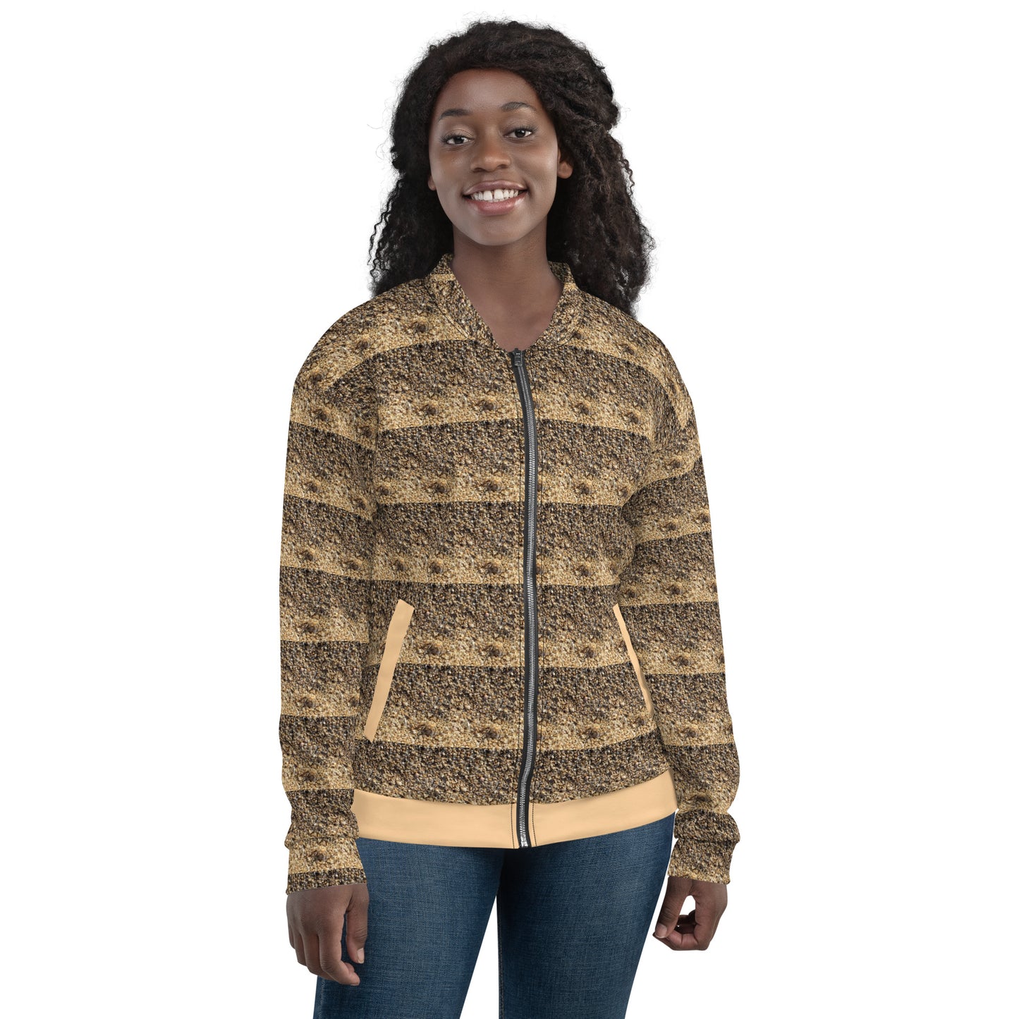Unisex Sandy Print Bomber Jacket