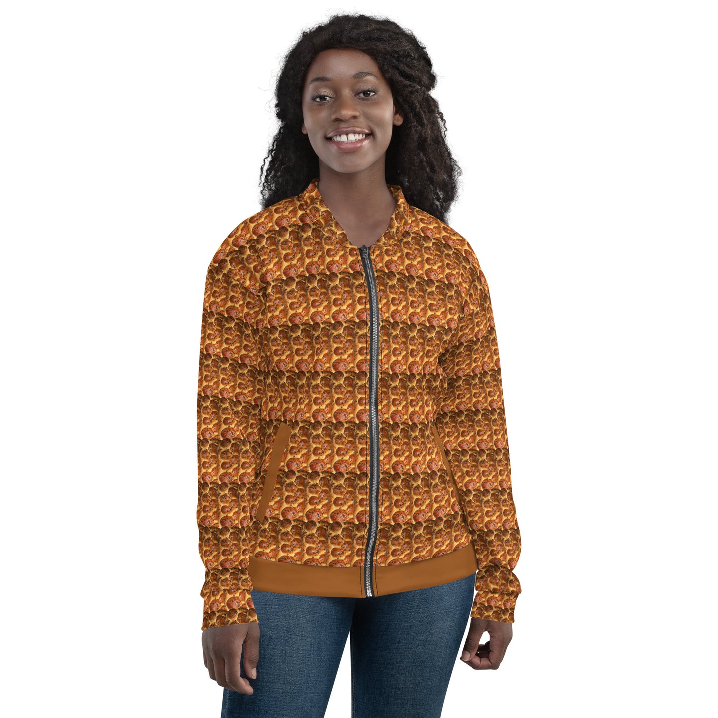 Unisex Breadprint Bomber Jacket