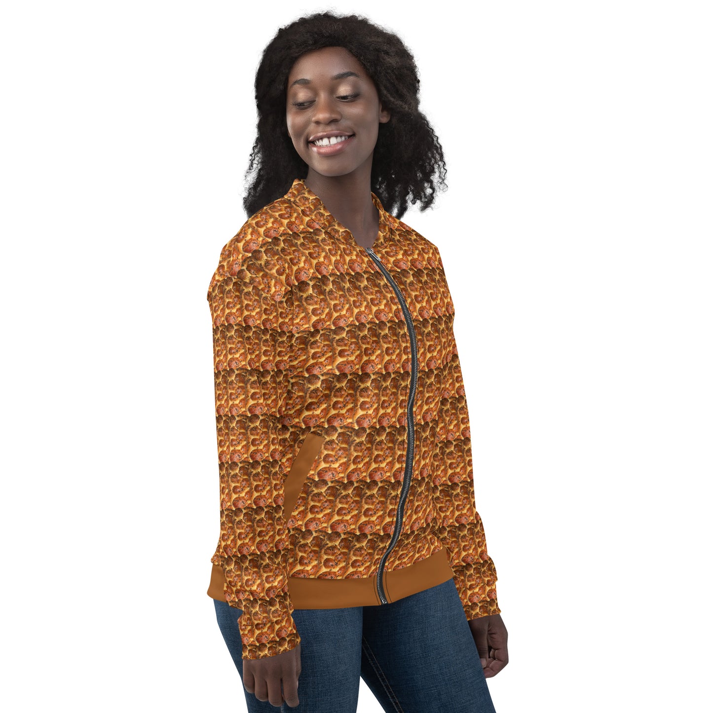 Unisex Breadprint Bomber Jacket
