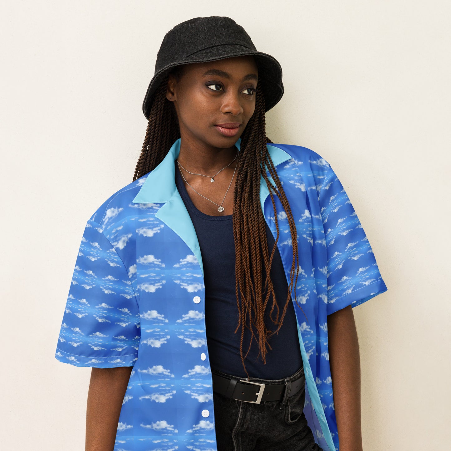 Unisex SkyPrint button shirt