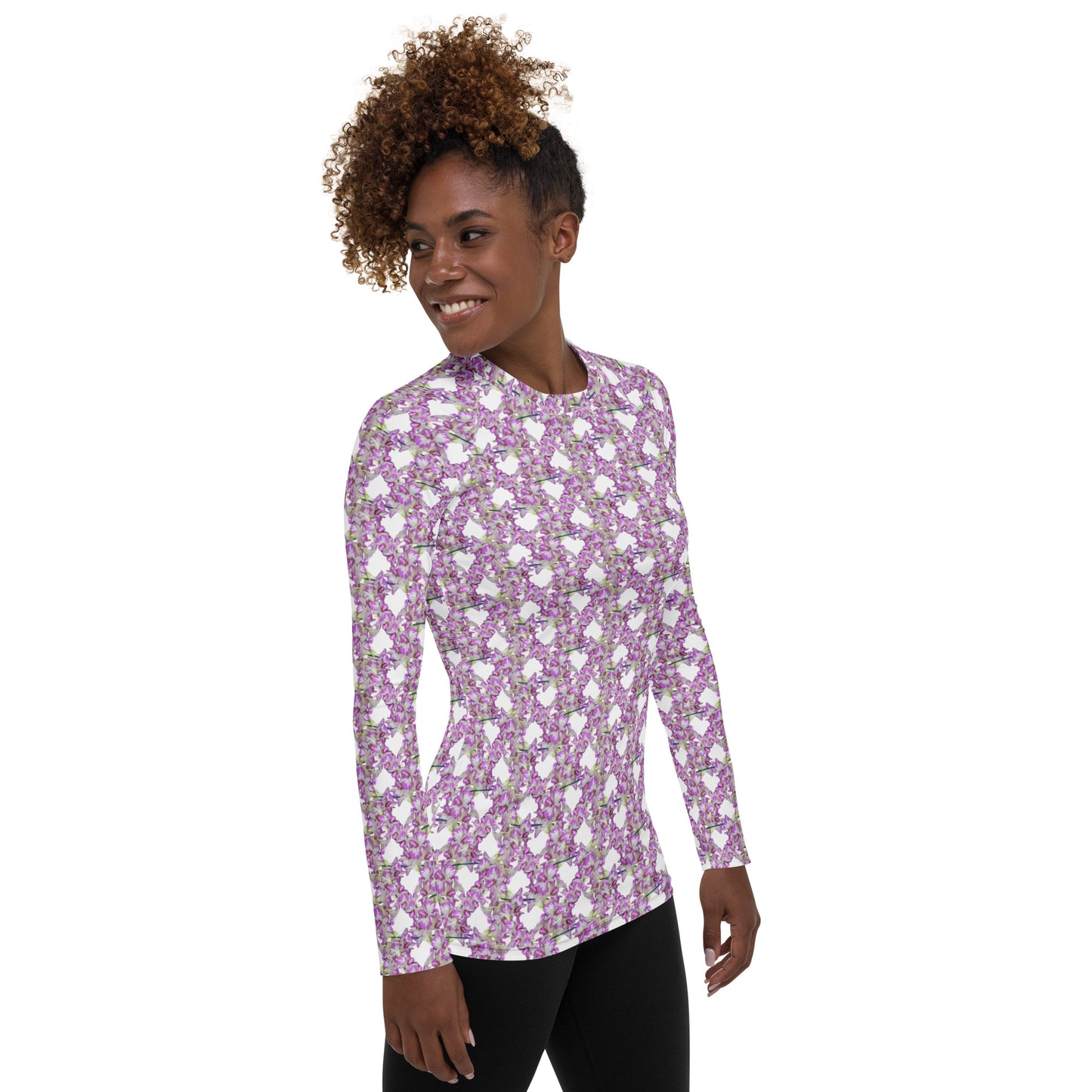 Women Pink Flowermail Rashie