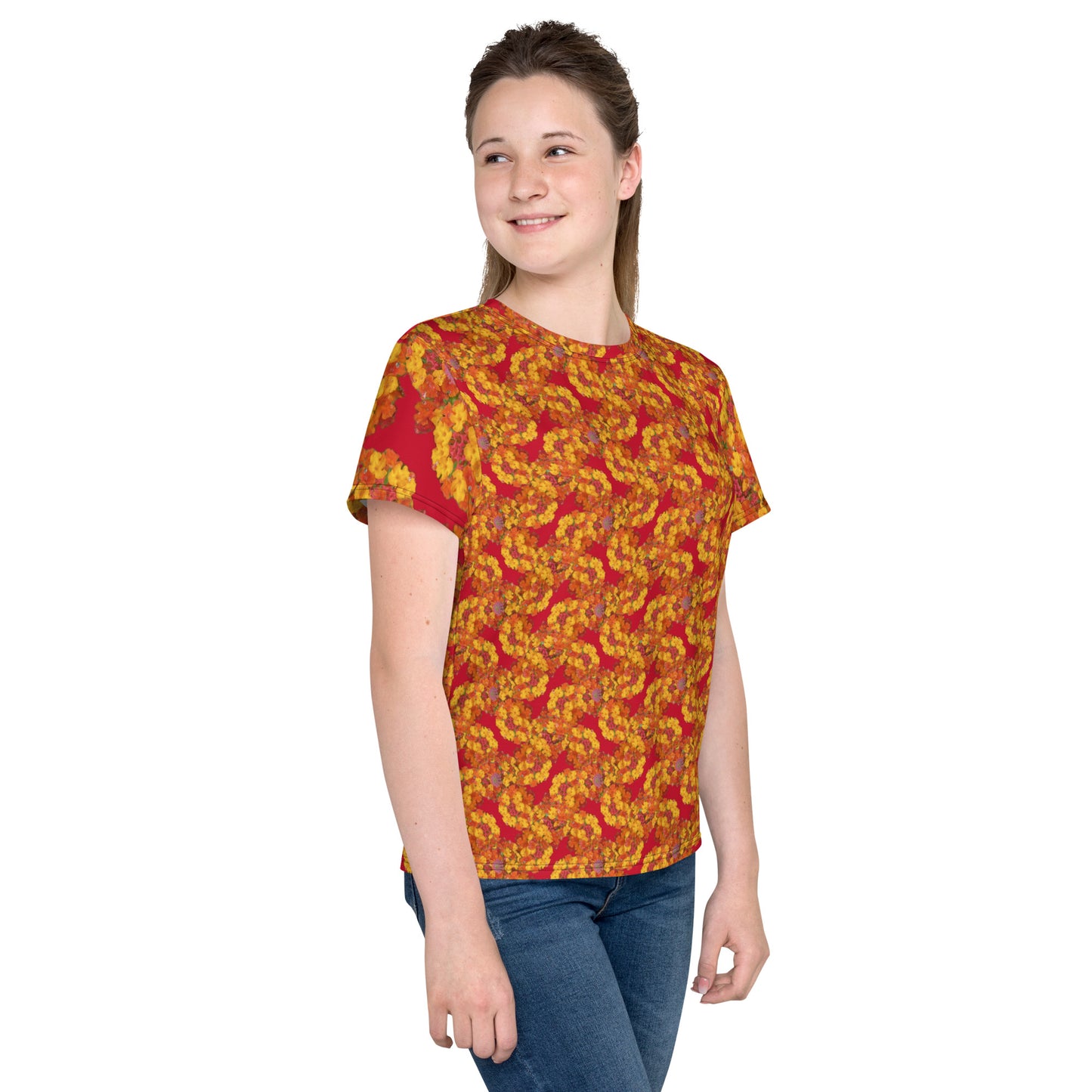 Red Dragonflower Tee for Youth