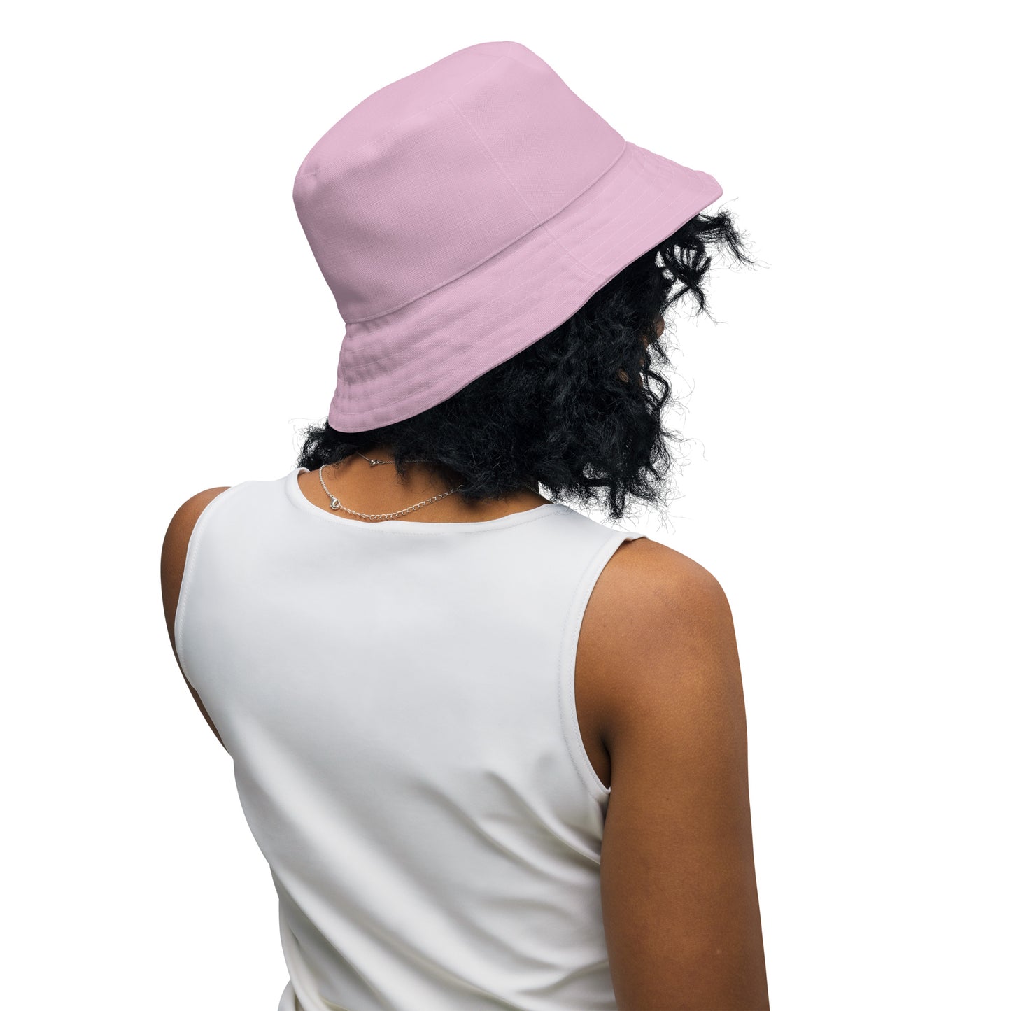 Pink Pink Flowermail Reversible bucket hat